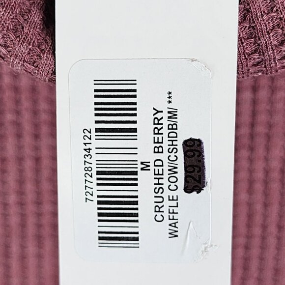 Womens Natural Reflections Maroon Sweatshirt Waffle Knit Pullover Cowl Neck M - Picture 7 of 13